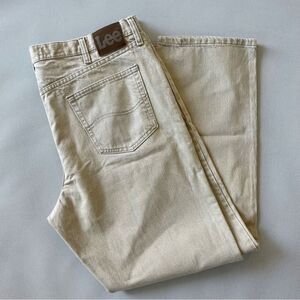 LEE Regular Fit Beige Denim Jeans Men’s Size 42x32 EUC